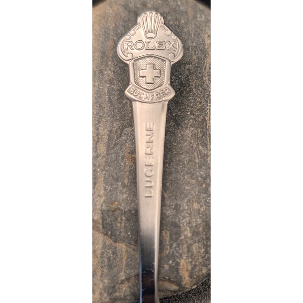 Rolex Bucherer Lucerne 4.5” Vintage Souvenir Spoon – Swiss Collectible